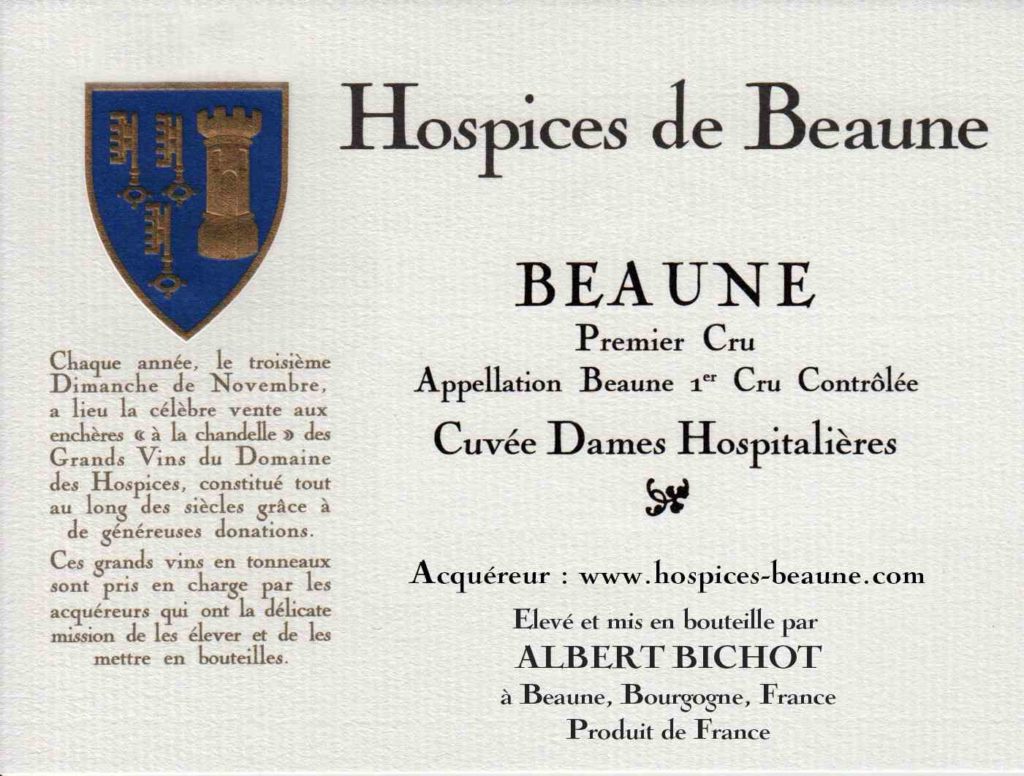 Encheres-auction-HospicesdeBeaune-AlbertBichot-Beaune1erCru-Cuvee-DamesHospitalieres